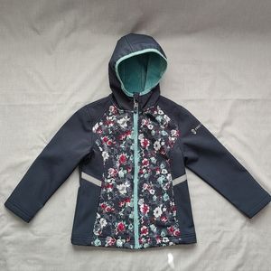 Free Country Girl's Softshell Wind & Water Resistant - Gray Floral - Size 5/6